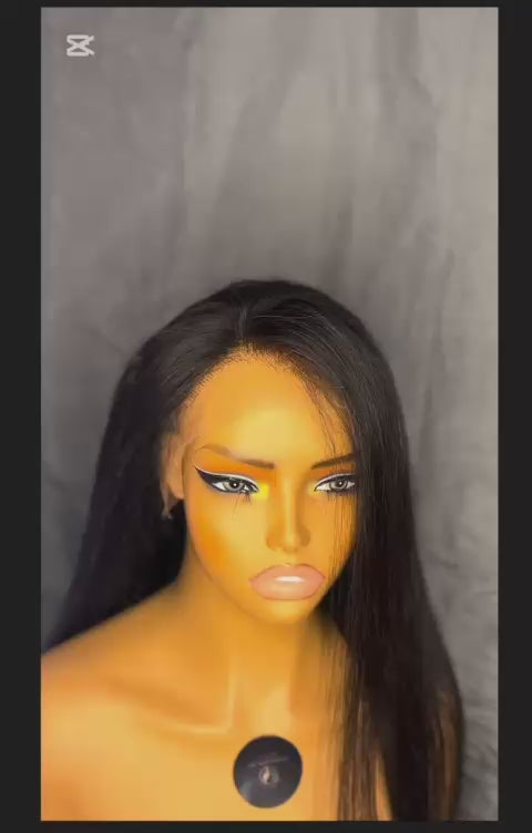 Unit 28 inch Straight lace front HD 100% human hair